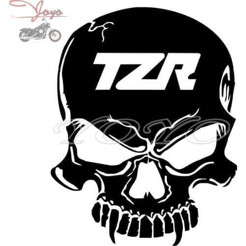 TZR logo skull adhesive sticker decal fairing stickers for TZR50 TZR125 TZR125R TZR150R TZR250 TZR250R TZR250RS