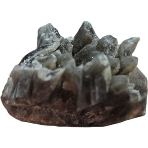 Natural black fluorescent fluorite cluster mineral crystal specimen Stones and crystals Healing crystal