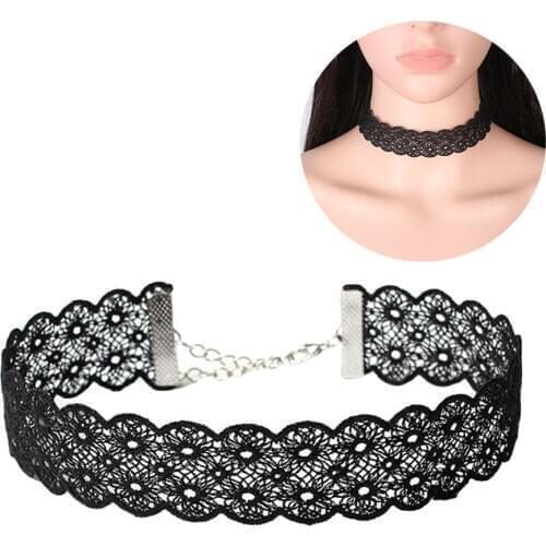 Summer Newest fashion jewelry accessories Sexy hollow out lace black choker necklace for couple lovers Minimalist Jewelry Gift