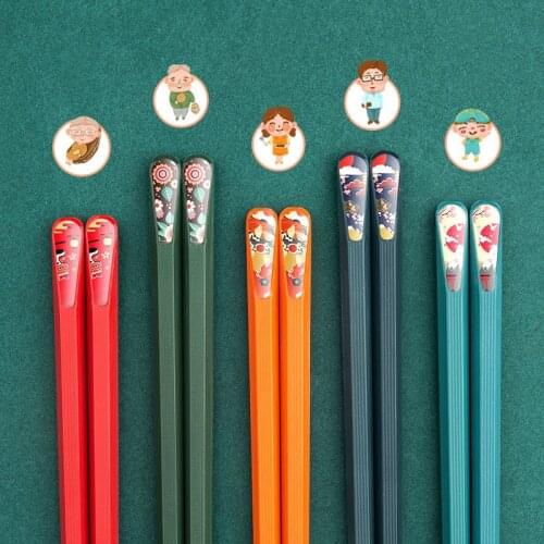 5 Pairs Kawaii alloy Chopsticks Handmade Sushi Chopsticks Japanese Style chopsticks set cooking chopsticks