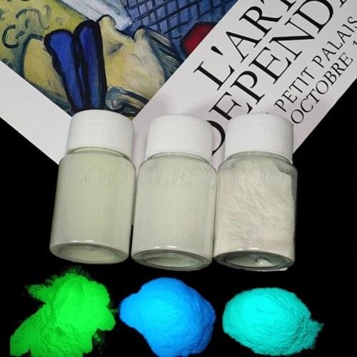 3 Colors Super Bright Luminous Epoxy Resin Pigment Glow in The Dark Colorant Body Art UV Body Paint Powder Pigment Set Drop Ship