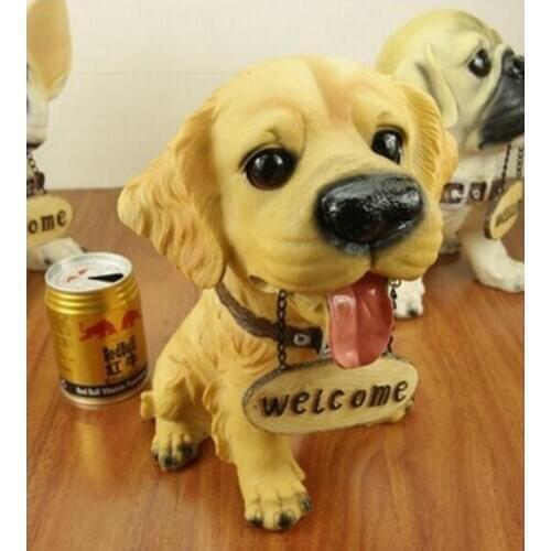 Opening housewarming reception welcome dog home decoration resin crafts furnishing pieces decoration air home crafts