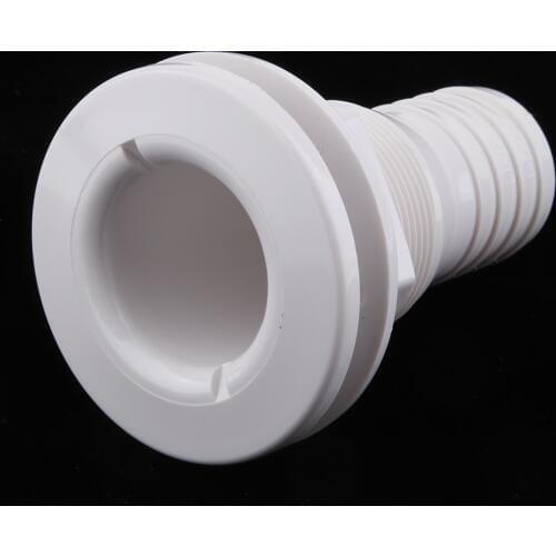 Thru Hull Fitting Through Hull , Inlet Inner Dia:1.5",Outlet Inner Dia: 1.1"