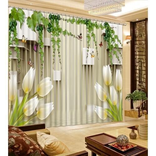Simple Curtains in The Living room 3D Window Curtain Custom Bedroom Blackout Curtains rideaux pour le salon de luxe
