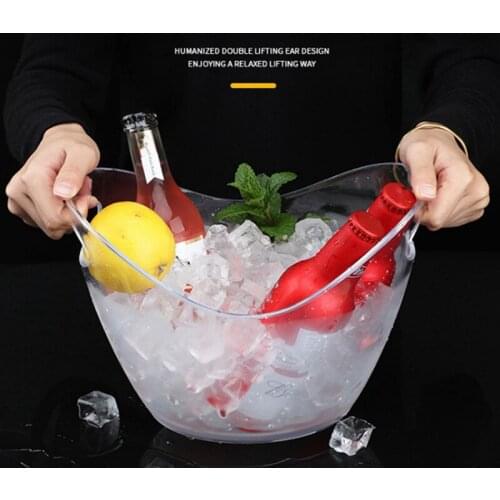 NHBR Transparent Ingot Ice Bucket Champagne Red Wine Acrylic Beer Bucket