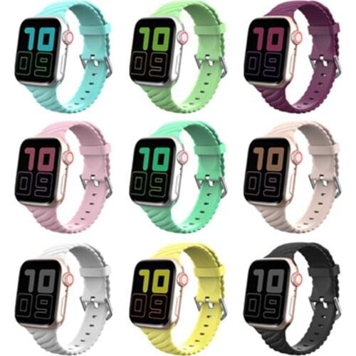 Silicone Strap For Apple Watch Band 40mm 38mm Smartwatch Rubber Sports Watchband Belt Bracelet iWatch Serie 1 2 3 4 5 6 SE