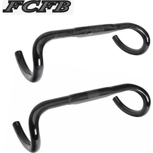 T800 Carbon Fiber Road Bike Handlebar Glossy 3K/UD Drop 125mm Reach 80mm 31.8*380/400/420/440/460mm Cycling Bent Bar