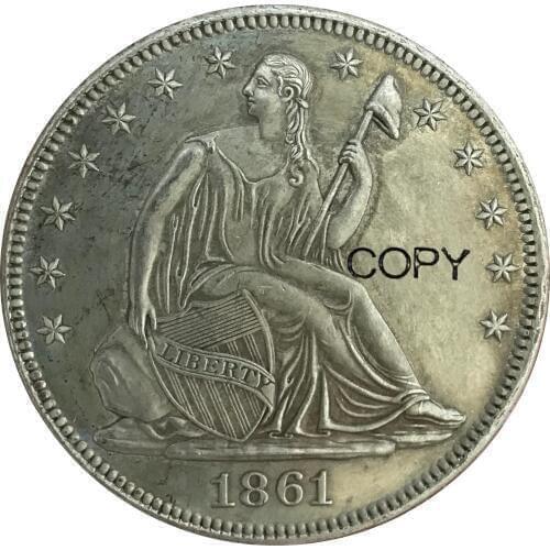 United States Confederate States of America 1861 Confederate Half Dollars Liberty Seated 1/2 Dollars 90% Silver Copy Coins
