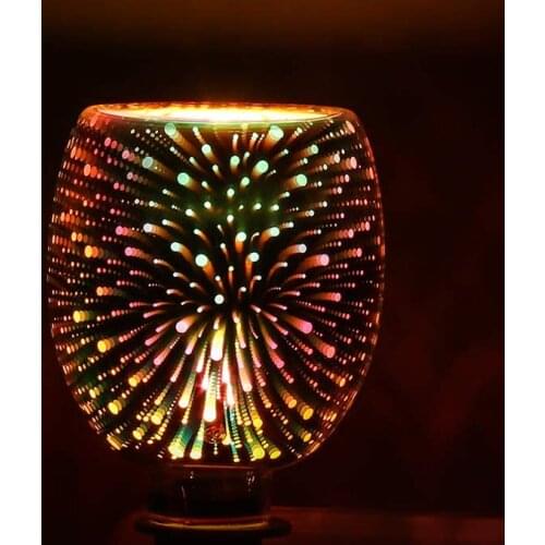 3D Glass Fireworks Wax Melt Warmer Plug In,Electric Wax Burner Melter Fragrance Oil Warmer for Home Office Bedroom Gifts & Decor