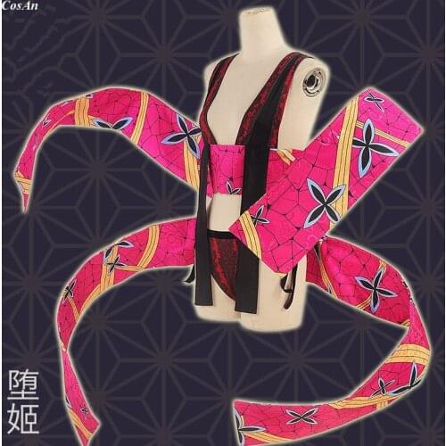 In Stock Hot Anime Demon Slayer Daki Cosplay Costume High Quality Battle Uniform Female Expo Activity Party Role Play Clothing