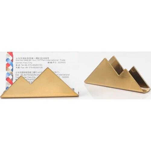 High-End Stainless Steel Business Name Card Holder Gold business card holderDisplay Stand Rack Desktop