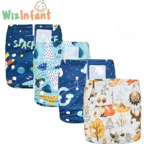 WizInfant Hook&Loop OS Pocket Cloth Diaper,waterproof breathable S M& L adjustable,fit 5-15kg baby