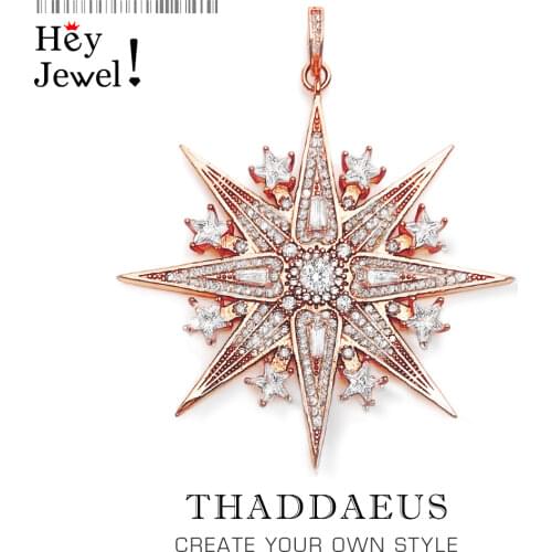 Pendant Lucky Magic Star Rose Gold,2020 Spring New Jewelry Romantic 925 Sterling Silver Unique Magical Festive Gift For Women