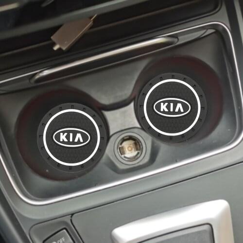 1/2PCS Car Emblem Coaster Water Cup Non-Slip Mat For Chevrolet Cruze Aveo Lacetti Captiva Niva Spark Orlando Epica Sail Malibu