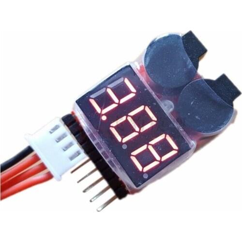 1pcs 1-8S LED Low Voltage Buzzer Alarm Lipo Voltage Indicator Checker Tester