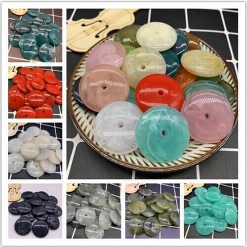 10pcs 25mm Acrylic Round Loose Spacer Beads For Jewelry Making DIY Charms Bracelet Necklace