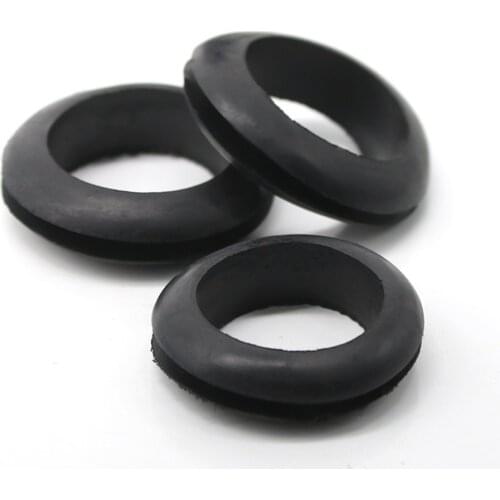 10PCS Black Rubber Blanking Cable Wiring Open Grommets 3mm 4mm 5mm 6mm 7mm 8mm to 70mm