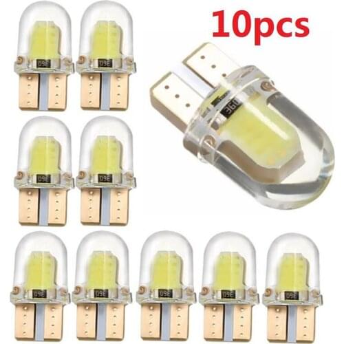 10pcs/lots T10 194 168 W5W COB LED Car License Plate Dome Map Light Bulb White