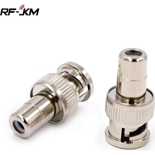 2pcs BNC Male To RCA Female Coaxial Connector Adapter For CCTV Surveillance Video