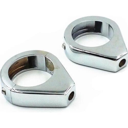 2X Fork Turn Signal Indicator Light 41mm Relocation Bracket Clamps Mount For Honda Yamaha Kawasaki Suzukli Custom ATV