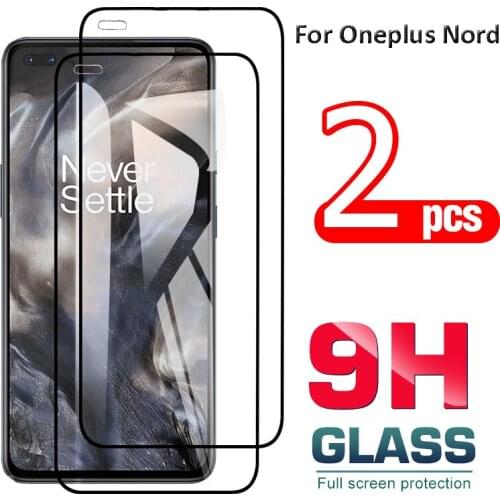 2pcs /pack Tempered Glass Screen Protector for Oneplus Nord Anti-Scratch Protective Glasses Film Screen Protectors Full Cover