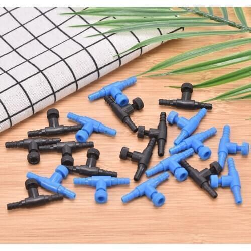3/10pc Aquarium Air Line Tubing Pipe Tube Adjustable Connector Pump Flow Control Valves Switch Tap 4*6mm Hose Trachea