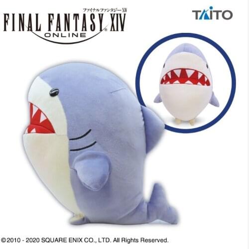 30cm Anime Final Fantasy XIV FF14 Cute Shark Cartoon Plush Stuffed Throw Pillow Doll Toy Cartoon Bed Sofa Cushion Xmas Gifts
