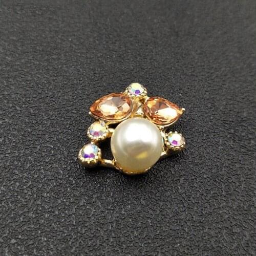 50pcs Horse Eyes Pearl Crystal Rhinestone Appliques Buckle strass Jewelry Necklace Brooch Children Girls Hairpin Hair Clip Decor