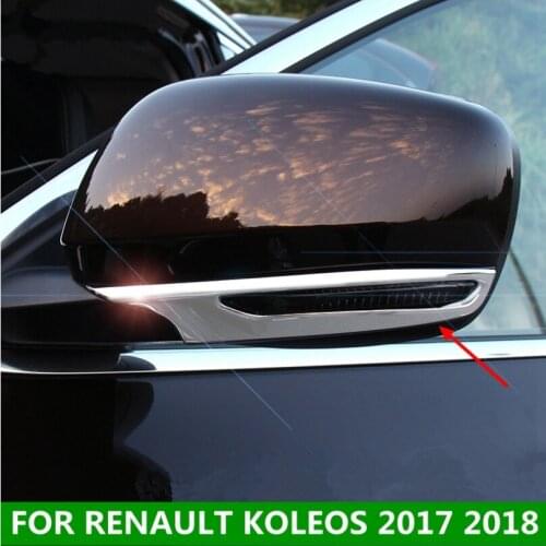 ABS Side Door Rearview Mirrors Stripe Cover Trim With LED Light Exterior For Renault Koleos 2017 2018
