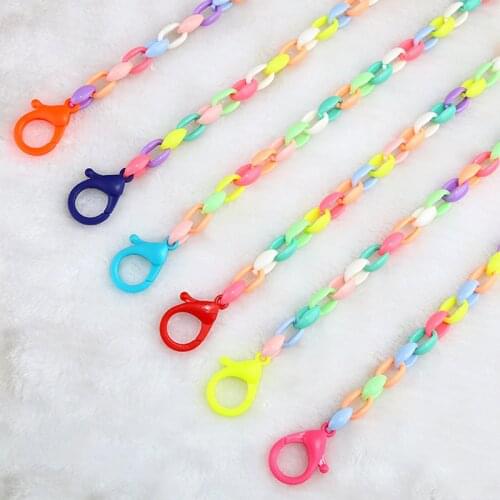 Acrylic Hang Mask Chains Holder for Girls Boys Colorful Chunky Chains Necklace Glasses Cord Lanyard Adults Kids Neck Rope Strap