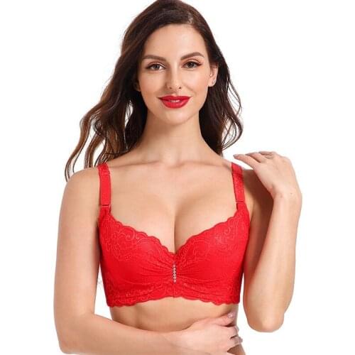 Bras for Womens Bra Plus Big Large Size Super Push Up Bralette Lace Intimates Sexy lingerie Undrwear Underwire E