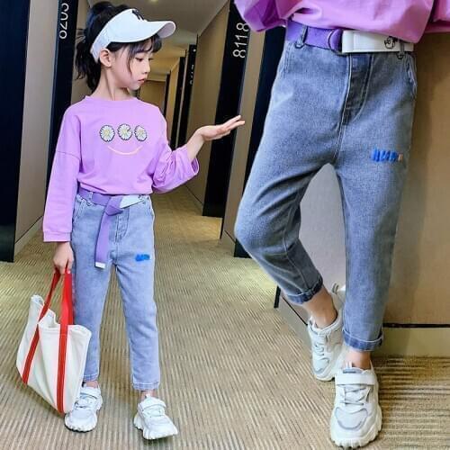 Kids Jeans Baby Girls Jeans Children Toddler Boys Pants Casual Girls Trousers Girls Clothes Girl Skinny Jeans for Girl 2-8Y