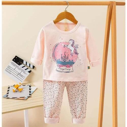 Baby Unicorn Pajamas Boy Animal Clothes Kids Cute Nightwear Cotton Home Sleep Clothes Child Dinosaur Set For Girls Spring/Autumn