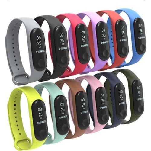 For Mi Band 3 4 Sport Strap Bracelet watch Silicone wrist strap For xiaomi mi band 3 4 accessories bracelet for Miband3 Strap