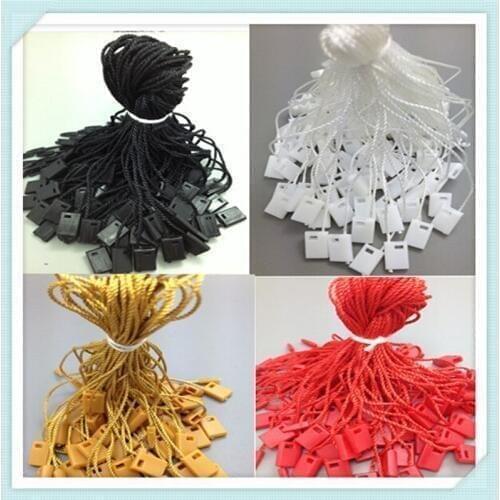 FEDEX Free Shipping 1000PCS Garments Nylon String Plastic Lock Seal Tags for Clothing Shoes and Bags, Garment Accessories JS-18