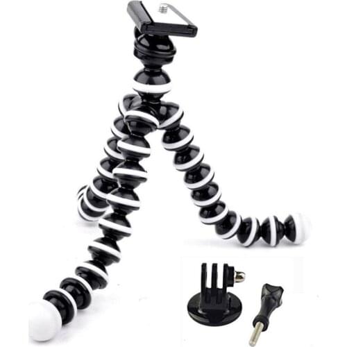 Middle size Flexible Octopus Tripod Stand for Gopro Mount Adapter Included-Black