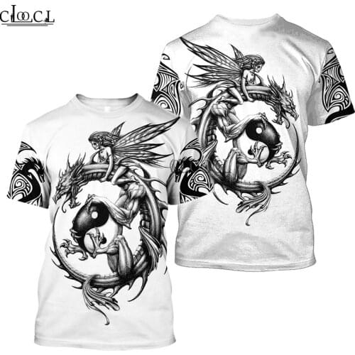 HX Newest Tattoo and Dungeon Dragon T-Shirts for Mens Women Short Sleeve 3D Print Summer Fashion Harajuku Shirt Drop Shipping