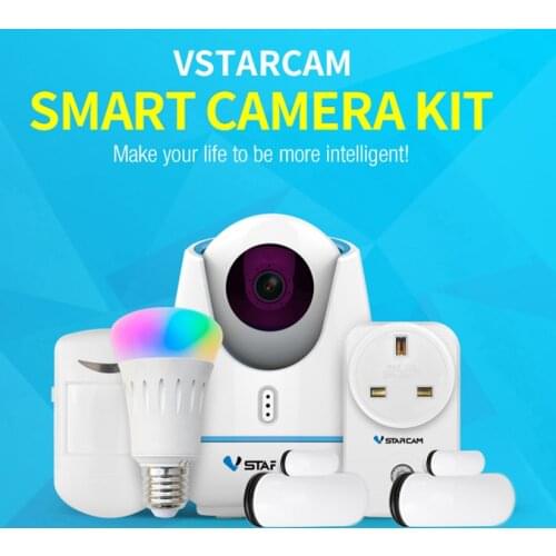 Vstarcam IP Camera E27 HD 720P Smart Kits Support ZigBee/ RF/ IR WIFI Remote Control Wifi Socket Sensor Lamp