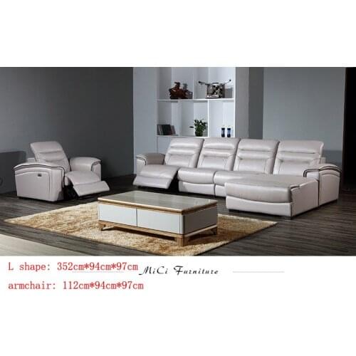 Living room Sofa set диван мебель кровать muebles de sala armchair + L recliner genuine leather sofa cama puff asiento sala fut