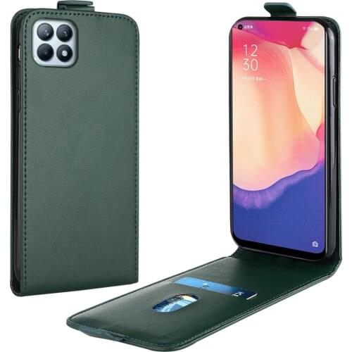 Flip Up and Down Leather Case for OPPO Reno4 SE 5G Case PEDM00 PDEM10 Vertical Cover for Reno 4SE 5G Case Phone Bag