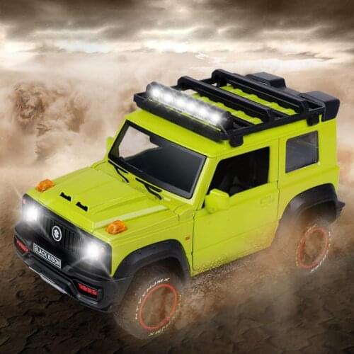 Hot 1:18 scale wheels diecast car suzuki ORV Black Bison JIMNY metal model with light and sound pull back toys collection