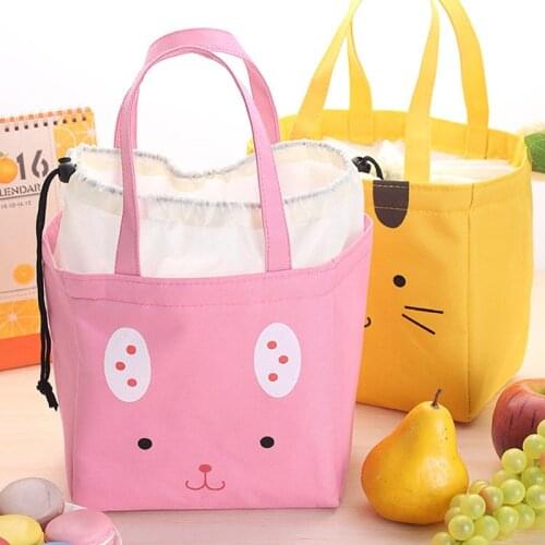 Cartoon Lunch Bags Animal Thermal Insulated Lunch Box Tote Food Picnic Cooler Bag Bento Pouch Waterproof Fresh Food Container