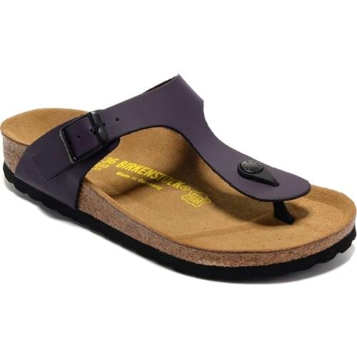 2021 Mens Unisex Flip Flops Sandals Beach Slipper Thong Sandals Leather Cork Beach Shoes Flip-flops Summer 15Colors Plus Size