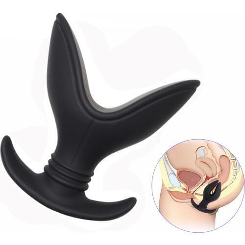 CamaTech Soft Silicone V Port Anal Dilators Opening Butt Plug Speculum Prostate Massage Anus Expander Stimulator SM Erotic Toys