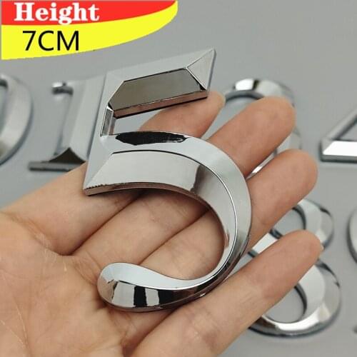 7cm Address Number Door Letters 3D Digits Numeral Sticker Plaque Sign Self Adhesive for Door Family Hotel Apartment Home Street