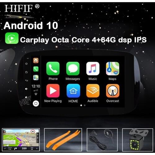 PX5 DSP Android 10 4G RAM 4G Car GPS radio Carplay For Mercedes Benz SMART 2016 multimedia stereo audio navigation no DVD PLAYER
