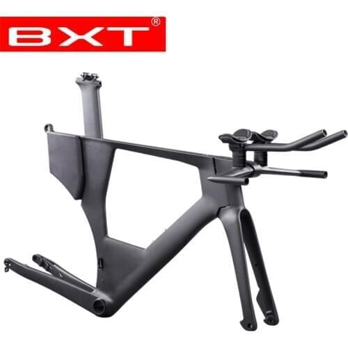 2020 Carbon Fiber Time Trial Frame TT Frame 1-1/8 to 1-1/2 Flat mount Brake Triathlon Bike Carbon TT Racing Bicycle Di2 Frameset
