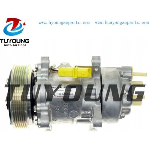 Sanden 6V12 Car Air Conditioning Compressor For Peugeot 206 307 1.4 HDi 2.0 HDi 6453KW 6453LA 9639078280 9682930280