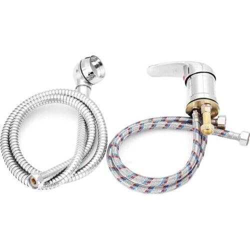 Single Wide Tap Bath Sink Shower Head Spray Hose Push on Mixer Hairdresser Pet Household Faucet Extenders Retail