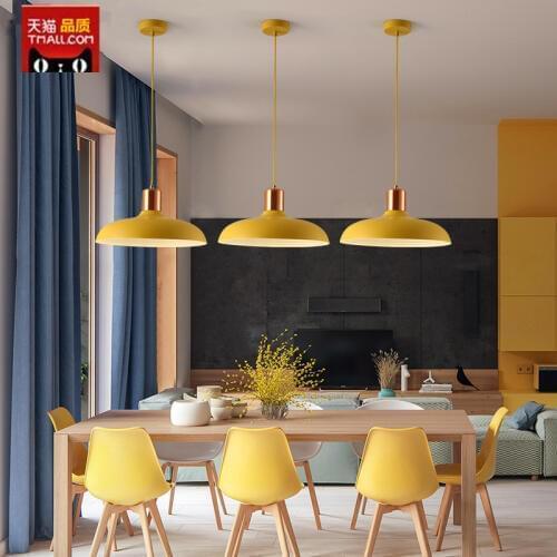 Modern Nordic Ambit Pendant Lights Denmark Colored Macaron Aluminum Led Pendant Lamp Kitchen Restaurant Light Ceiling Fixtures